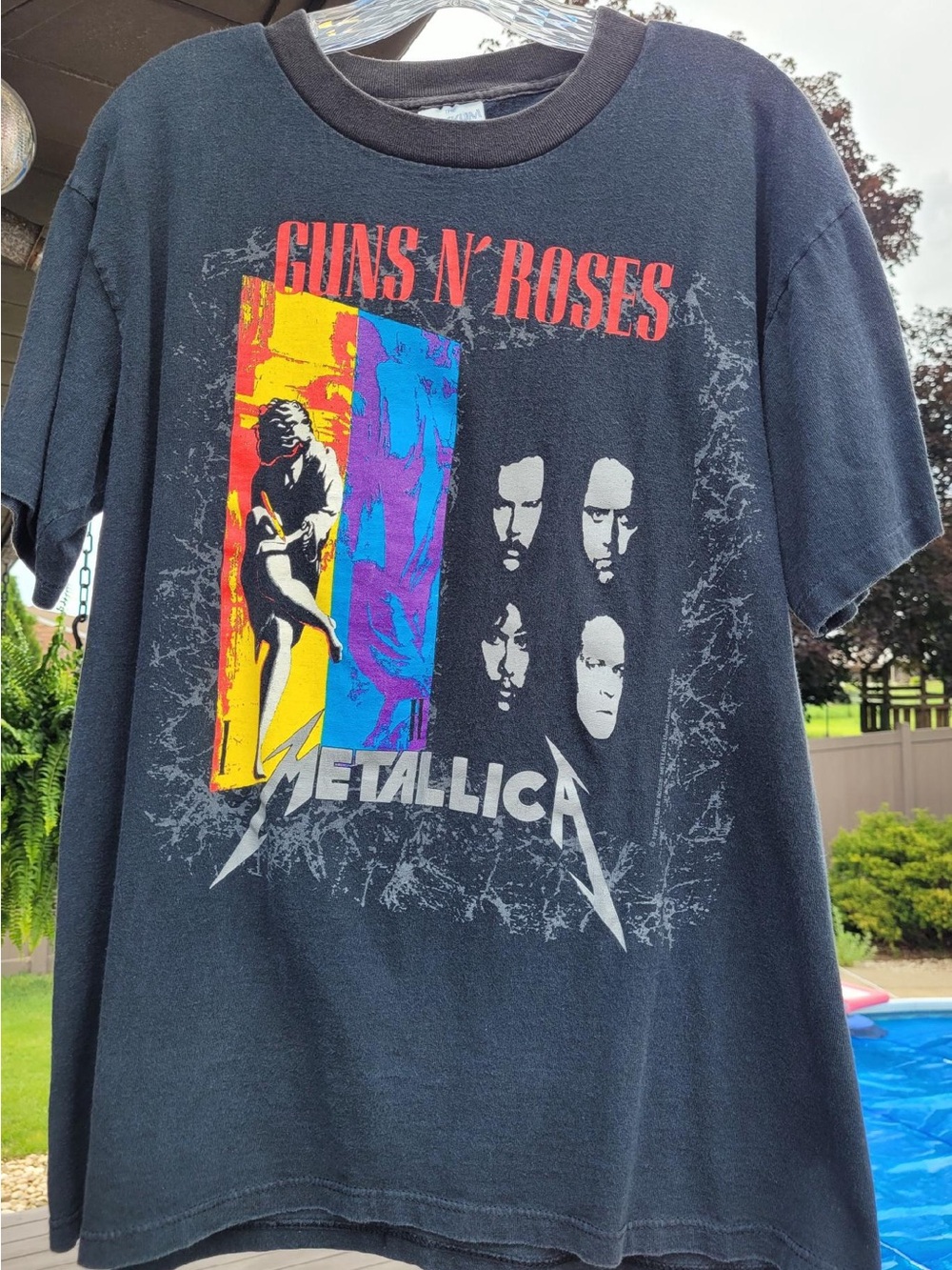 Vintage Original Guns N' Roses x Metallica Black Graphic Band Tee